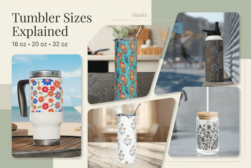 Tumbler Sizes Explained: 16 oz vs. 20 oz vs. 32 oz