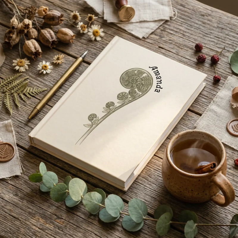 Personalized name Floral Botanical Hardcover Journal