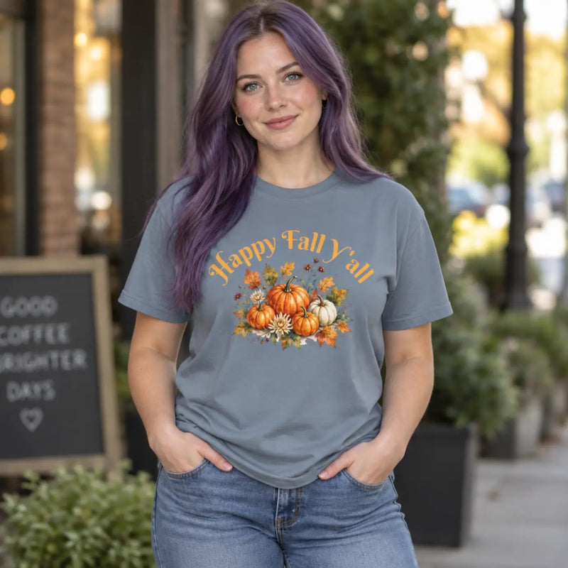Happy Fall Y'all Pumpkin Harvest T-Shirt