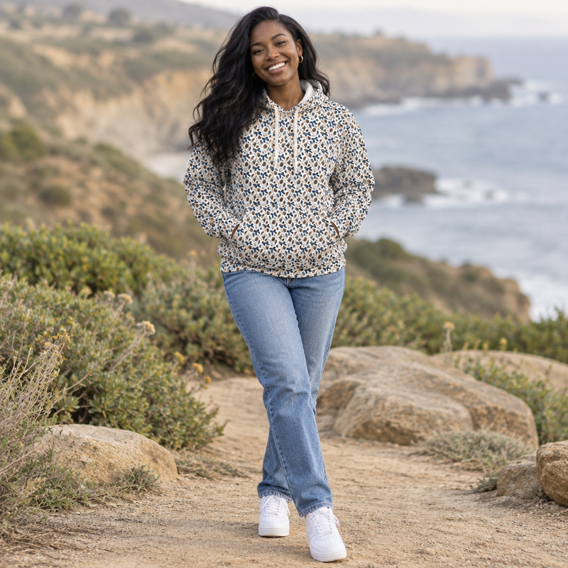 Floral Botanical Pinecone and berries Hoodie