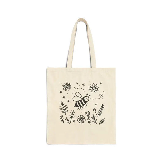 Canvas Tote Bag - Whimsical Charm | Dipaliz - Natural / 15’’ x 16’’ - Bags