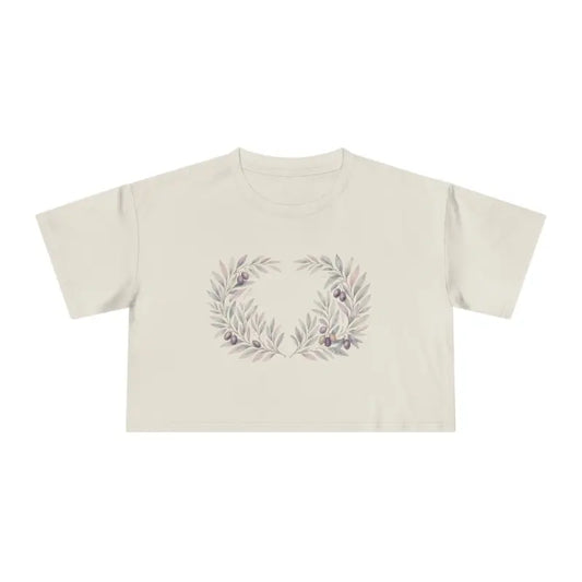 Womens Crop Tee - Soft Boho Comfort | Dipaliz - Ecru / Xs - T-shirts