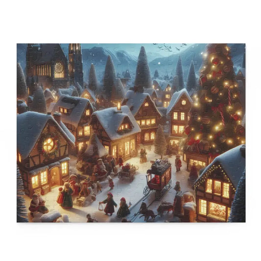 Christmas Town Puzzle - Captivating Festive Fun | Dipaliz - 14’’ × 11’’ (252 Pcs) - Jigsaw Puzzles