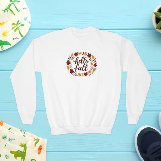 Youth Crewneck - Ultimate Cozy Fall | Dipaliz - White / Xs - Sweatshirts