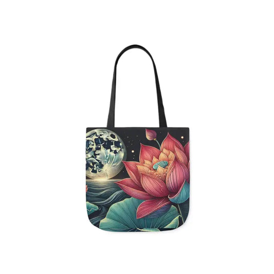 Lotus Canvas Tote - Rock your Look | Dipaliz - 13’’ × / Black - Bags