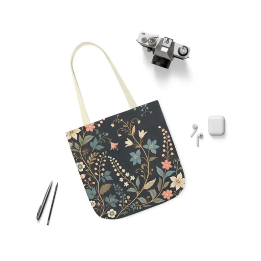 Chic Pastel Floral Canvas - Effortless Style | Dipaliz - 13’’ × / Beige - Tote Bags