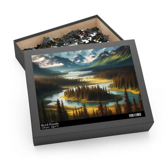 Scenic Mountain River - Premium Puzzle Escape | Dipaliz - 10’’ × 8’’ (120 Pcs) - Jigsaw Puzzles