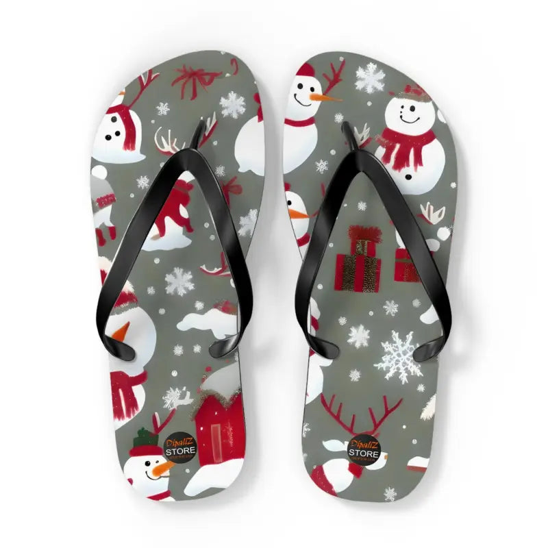 Celebrate in style with christmas snowman flip flops DipaliZ