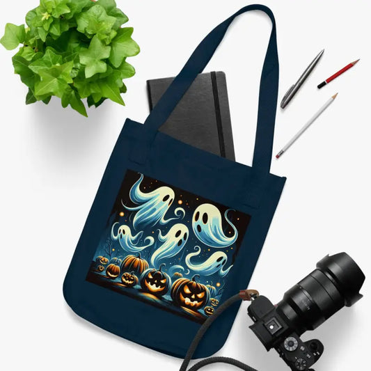 Dipaliz Canvas Tote - Spooky Vibes & Eco Chic | one Size / Navy - Bags