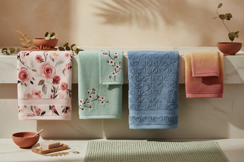 Botanical Bliss: Towels & Bath Mats for a Fresh Start