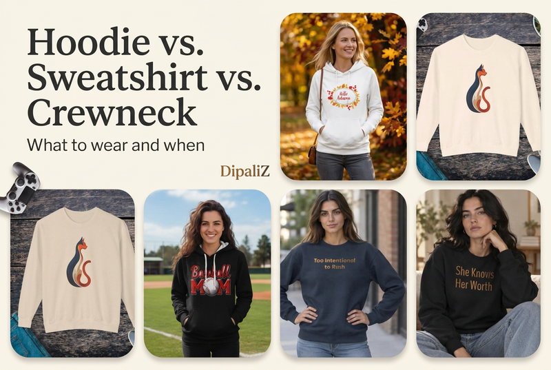 Hoodie vs. Sweatshirt vs. Crewneck: What to Wear and When