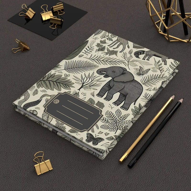 Featured DipaliZ sustainable gift idea, artistic elephant hardcover journal