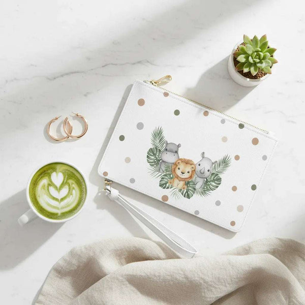 Elevate Your Accessory Game: Jungle Animals Clutch Bag