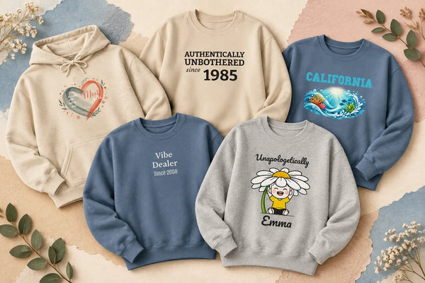 Personalized Hoodies and Sweatshirts People Wear Until They Fall Apart