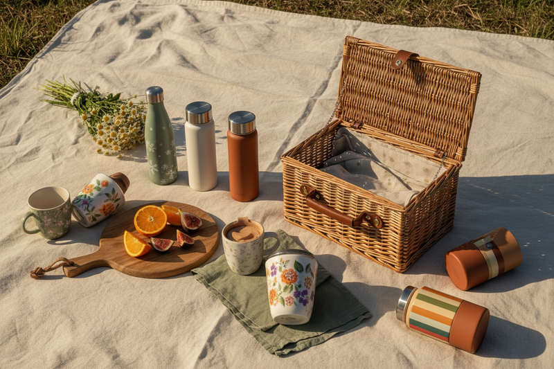 Stylish Travel Mugs for Outdoor Picnics