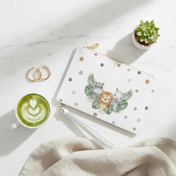 Elevate Your Accessory Game: Jungle Animals Clutch Bag