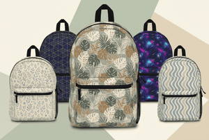 Backpack collection collage banner
