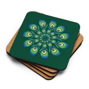 Durable Cork Back Drink Coasters - Non-slip & Absorbent | Dipaliz