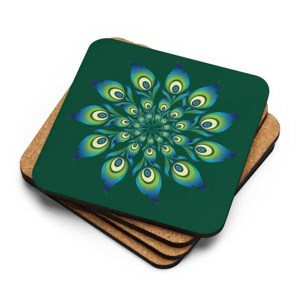 Durable Cork Back Drink Coasters - Non-slip & Absorbent | Dipaliz