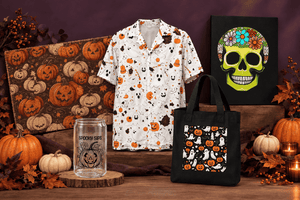 Halloween product collage banner