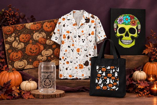 Halloween product collage banner