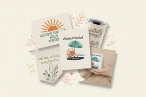 Retirement Gifts for Women collage banner