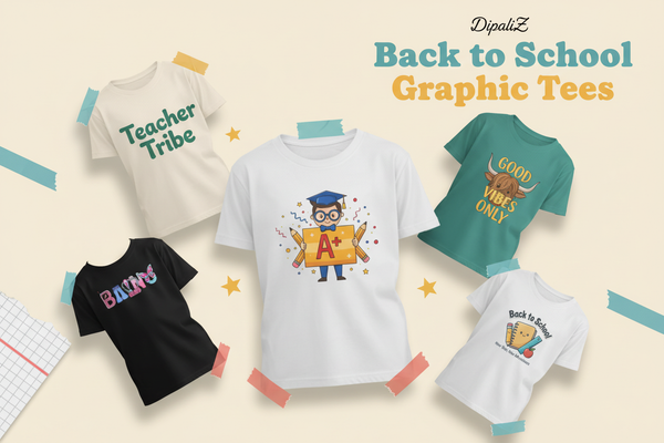 Back to School Graphic Tees collage banner