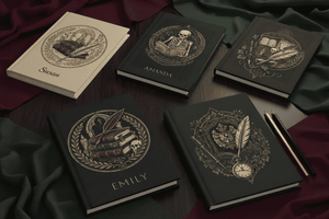 Dark Academia Journals & Notebooks banner collage