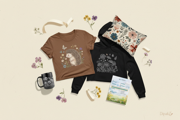 Wildflower Print Clothing, Mugs & Decor collection collage
