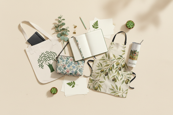 Botanical gift collection collage