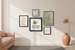 Motivational wall art collection collage banner