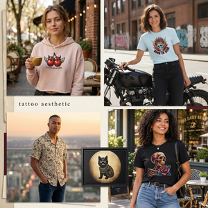 Tattoo Aesthetic square collection banner