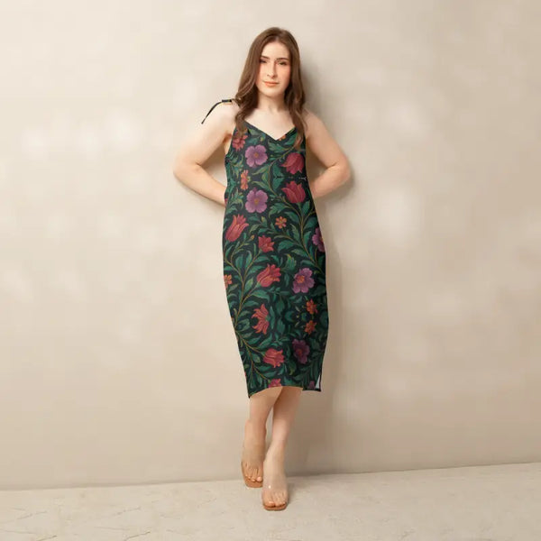 Tie-strap Midi Dresses - Flattering Lengths for Women | Dipaliz