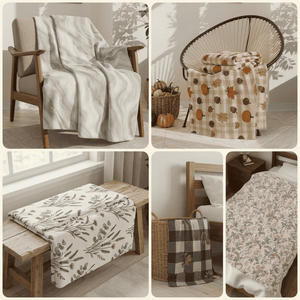Square Travel Blankets collection collage