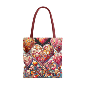 Vibrant Hearts Tote Bag - Eco-friendly Gifts - Dipaliz - Bags