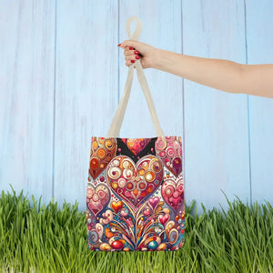 Tote Bag Hearts Women’s Fashion Statement - Dipaliz - Bags
