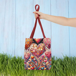 Tote Bag Hearts Women’s Fashion Statement - Dipaliz - Bags
