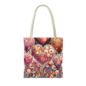 Tote Bag Hearts Women’s Fashion Statement - Dipaliz - Bags