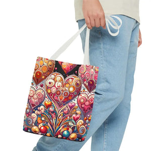 Tote Bag Hearts Women’s Fashion Statement - Dipaliz - Bags