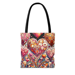 Tote Bag Hearts Women’s Fashion Statement - Dipaliz - Bags