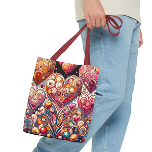 Tote Bag Hearts Women’s Fashion Statement - Dipaliz - Bags