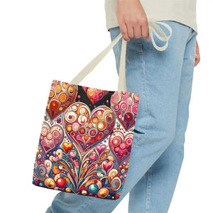 Tote Bag Hearts Women’s Fashion Statement - Dipaliz - Bags