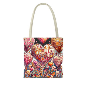 Tote Bag Hearts Women’s Fashion Statement - Dipaliz - Bags