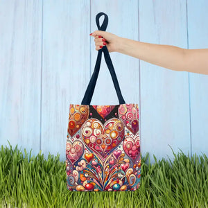 Tote Bag Hearts Women’s Fashion Statement - Dipaliz - Bags