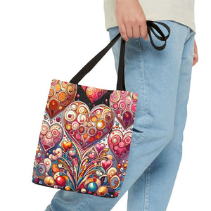 Tote Bag Hearts Women’s Fashion Statement - Dipaliz - Bags