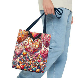 Tote Bag Hearts Women’s Fashion Statement - Dipaliz - Bags