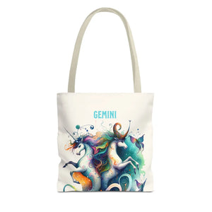Vibrant Gemini Zodiac Tote Bag - Bold All Over Print - Dipaliz - Bags