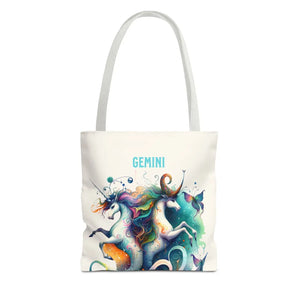Vibrant Gemini Zodiac Tote Bag - Bold All Over Print - Dipaliz - Bags