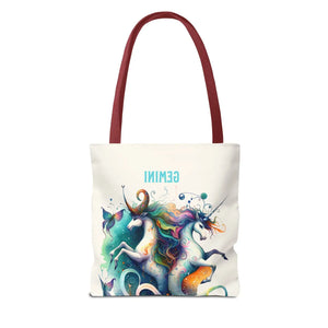 Vibrant Gemini Zodiac Tote Bag - Bold All Over Print - Dipaliz - Bags