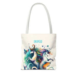 Vibrant Gemini Zodiac Tote Bag - Bold All Over Print - Dipaliz - Bags